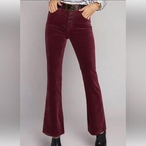 Current/Elliott Deep Red Flare Pants